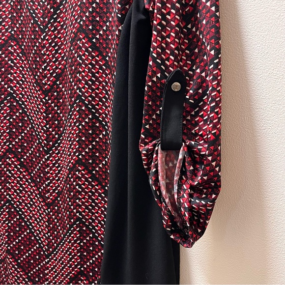 Notations Stylish Chic Comfy Pullover , Sz L, Black with Geometric Pattern - Picture 5 of 7